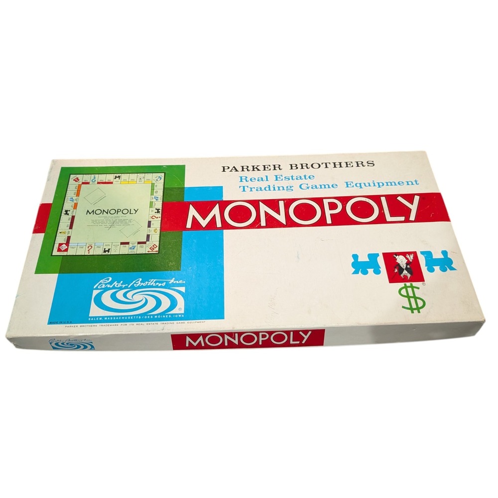 Vintage Parker Brothers Monopoly Board Game 1961 Complete Good Condition For Age